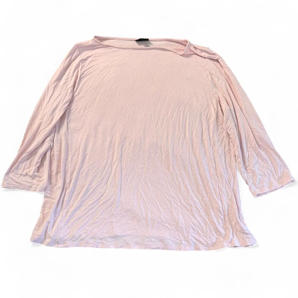 J. Jill WearEver XL Pink Lavender 3/4 Sleeve Top Tunic Stretch Rayon Spandex